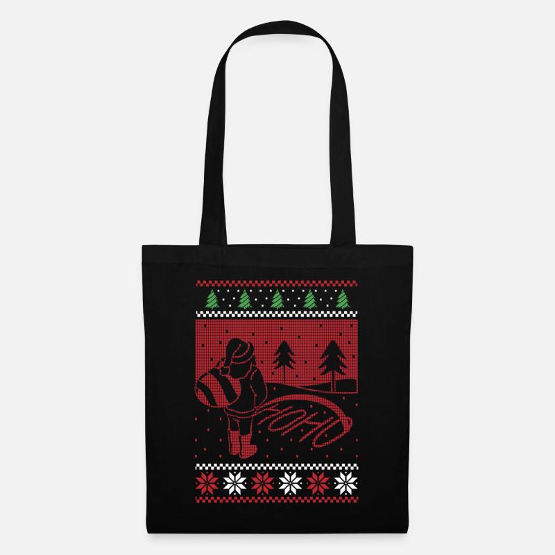 Lustig Weihnachten HOHOHO - Stoffbeutel - Schwarz