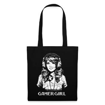 Gamer Girl - white - Tote Bag - black - Front