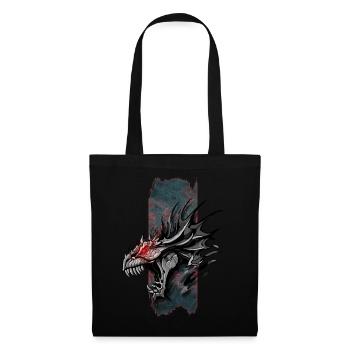 Rugissement de l’enfer : Dragon aux yeux rouges - Sac en tissu - noir - Devant