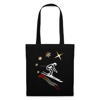 Motif Skiing Winter Holiday Gift - Tote Bag - black - Front