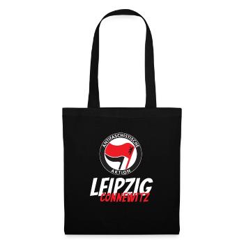 Antifa Leipzig Connewitz - Stoffbeutel - Schwarz - Vorne
