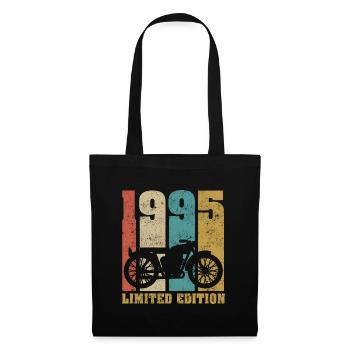 Vintage Motorcycle 1995 Retro Birthday Gift - Tote Bag - black - Front