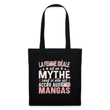 Manga Anime Japon Japonais Otaku Weeb Merch Humour - Sac en tissu - noir - Devant