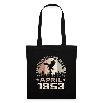 Unerreicht seit April 1953, 71. Jahrestag - Stoffbeutel - Schwarz - Vorne