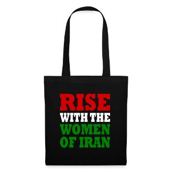 Rise with the women of iran - Stoffbeutel - Schwarz - Vorne
