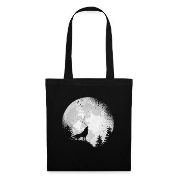 Wolf Conservation Predators Nature Full Moon Forest - Tote Bag - black - Front