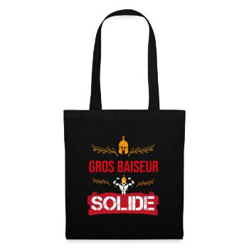 cadeau beauf marrant gros baiseur solide spartiate - Sac en tissu - noir - Devant