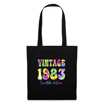Vintage 1983 Limited Edition Batik, Geburtstag gif - Stoffbeutel - Schwarz - Vorne