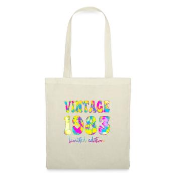 Vintage 1983 Limited Edition Batik, Geburtstag gif - Stoffbeutel - Natur - Vorne