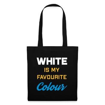 White is my favourite colour - Stoffbeutel - Schwarz - Vorne