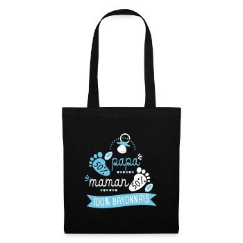 Rugby bébé supporter Rugby Bayonne Bayonnais - Sac en tissu - noir - Devant