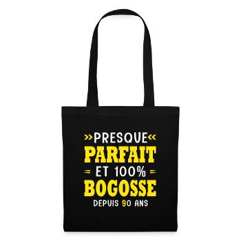 90 ans Parfait bogosse 90 ans anniversaire - Sac en tissu - noir - Devant