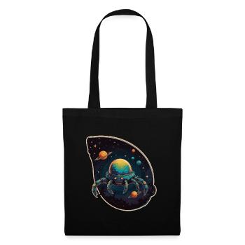 Vaisseau spatial crabe dans l’espace avec des planètes - Sac en tissu - noir - Devant