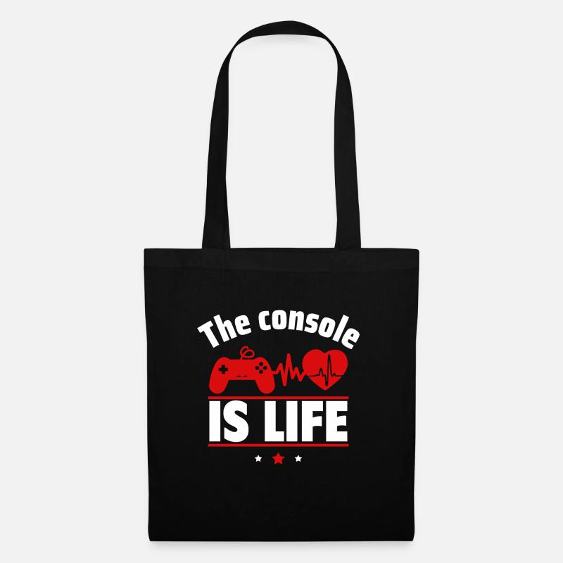 La console, c’est la vie - Sac en tissu - noir