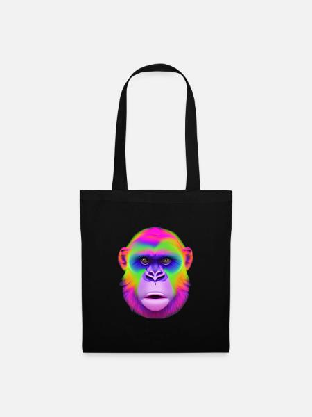 colour ape - Stoffbeutel - Schwarz