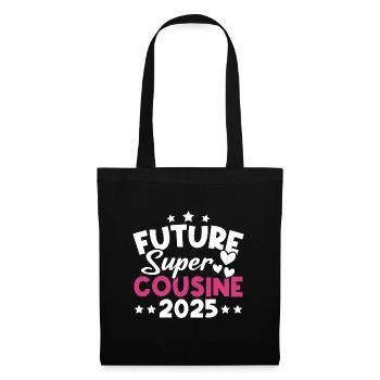 Future super cousine 2025 - Sac en tissu - noir - Devant