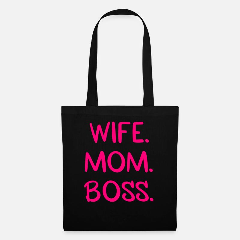 Wife. Mom. Boss. - Stoffbeutel - Schwarz