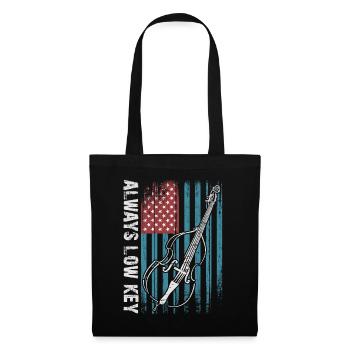 More bass - no treble - double bass for bass players - Tote Bag - black - Front