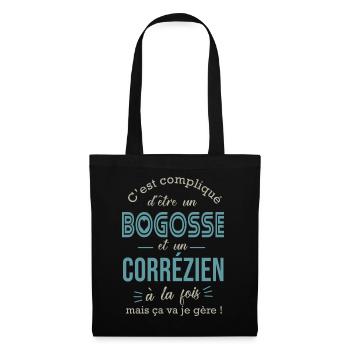 Corrézien cadeau corréze correze Correzien - Sac en tissu - noir - Devant