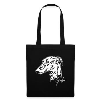 GALGO bringé Portrait Greyhounds Wilsigns - Sac en tissu - noir - Devant