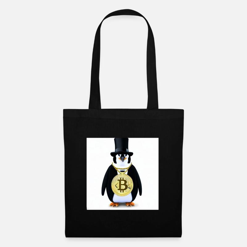 cool penguin - Tote Bag - black