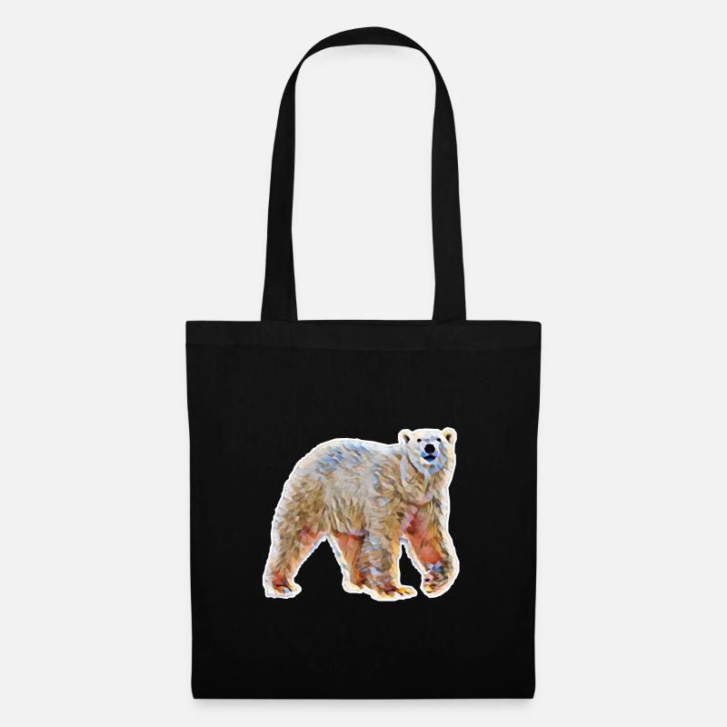 Eisbär - Stoffbeutel - Schwarz