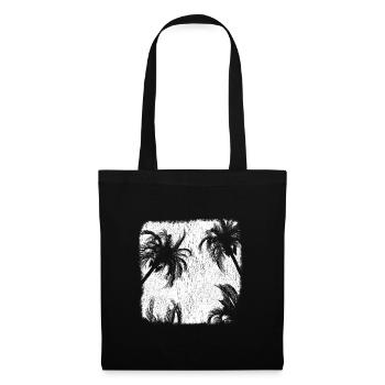 Palm Palm Trees Sunset Beach Retro - Tote Bag - black - Front