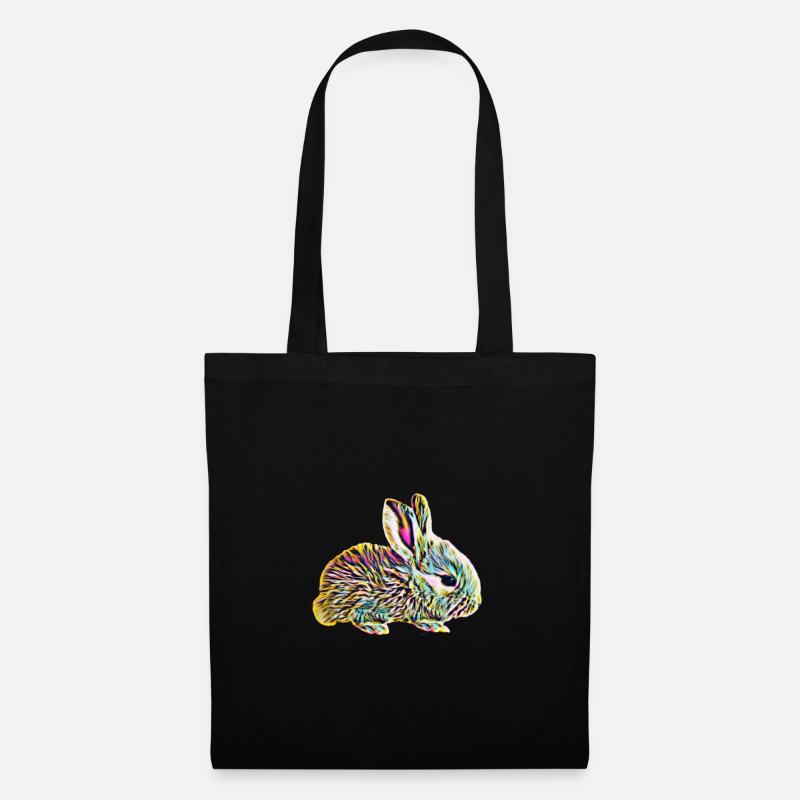 Hase - Stoffbeutel - Schwarz