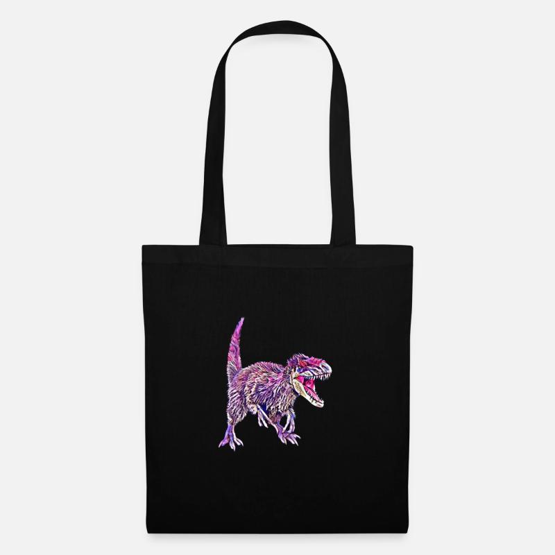 Dinosaurier - Stoffbeutel - Schwarz