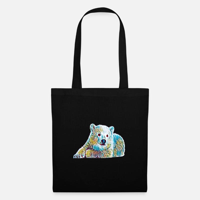 Eisbär - Stoffbeutel - Schwarz
