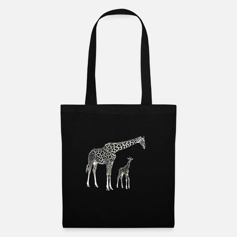 Giraffe - Stoffbeutel - Schwarz