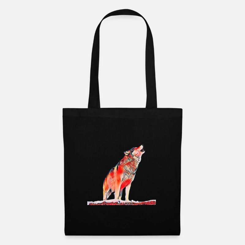 wolf - Tote Bag - black
