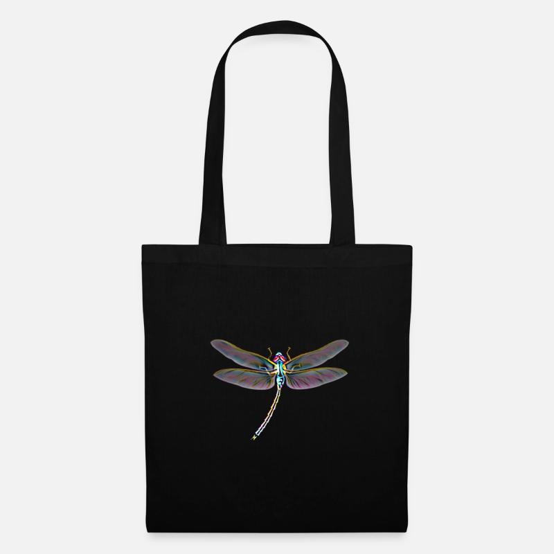 Libelle - Stoffbeutel - Schwarz
