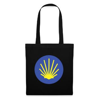 camino muschel, Jakobsweg wandern sprüche shirt - Stoffbeutel - Schwarz - Vorne