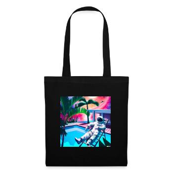 Astronaut by the pool - Tote Bag - black - Front