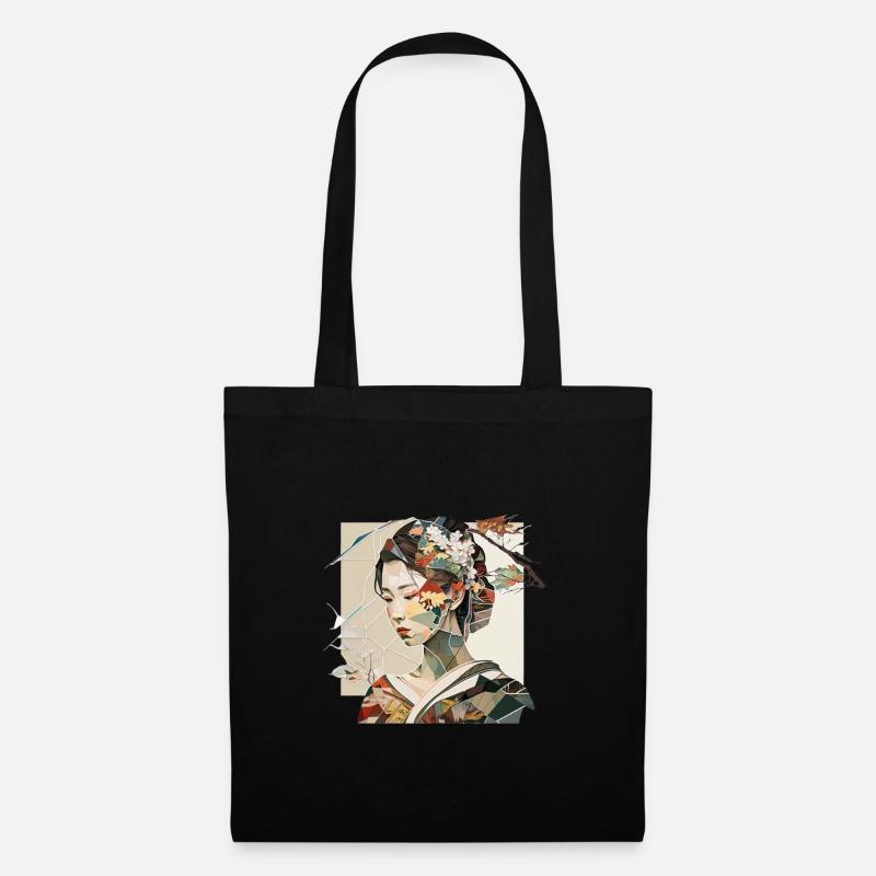 JapanArt01 - Stoffbeutel - Schwarz