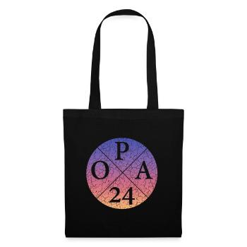 OPA24, opa 2024, grandfather, Opa 24 - Stoffbeutel - Schwarz - Vorne
