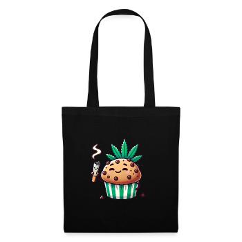 Muffin réfrigéré avec joint de feuille - Sac en tissu - noir - Devant