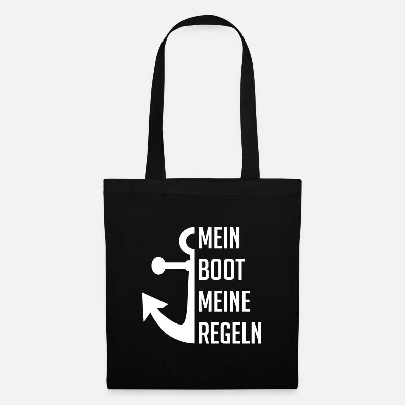 Mein Boot Meine Regeln - Stoffbeutel - Schwarz