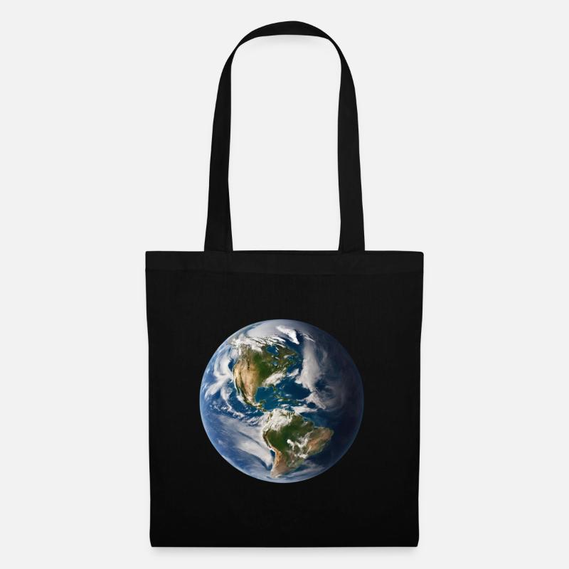 Planet Erde - Stoffbeutel - Schwarz