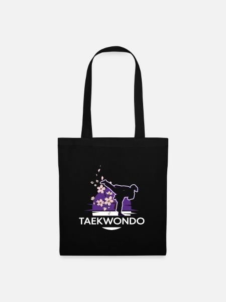 Allkampf Taekwondo-Girl TKD Tae-Kwon-Do - Stoffbeutel - Schwarz