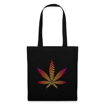 Hemp Leaf Cannabis THC Legal Cannabisclub High - Sac en tissu - noir - Devant