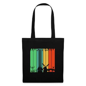 Vintage Retro Amsterdam.Holland. Netherlands.Gifts - Tote Bag - black - Front