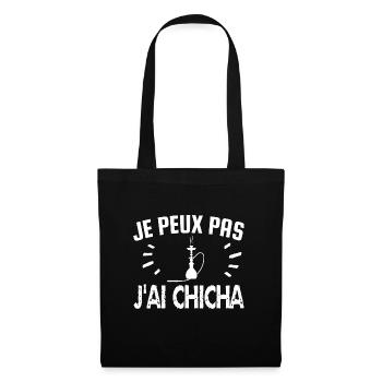 je peux pas j'ai chicha - Sac en tissu - noir - Devant