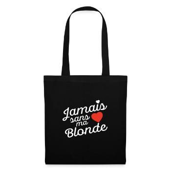 Never without my blonde Valentine's Day - Tote Bag - black - Front