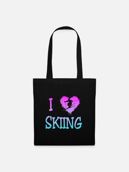 Skiing - Ski - Stoffbeutel - Schwarz