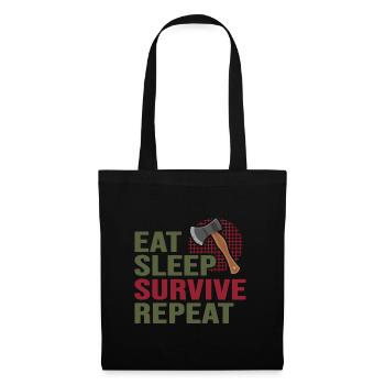 Bushcraft Survival Wild Outdoor Camp - Tote Bag - black - Front
