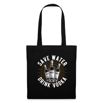 vodka - Sac en tissu - noir - Devant