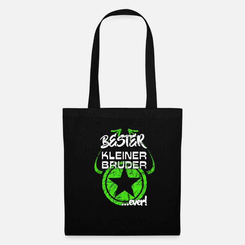 Bester kleiner Bruder Geschenkidee für Brüder - Stoffbeutel - Schwarz