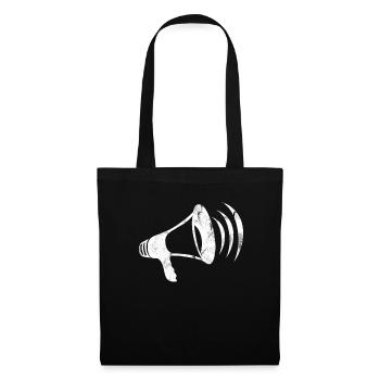 Mégaphone I Chemise Megafon I Musicien Ingénieur du son DJ - Sac en tissu - noir - Devant